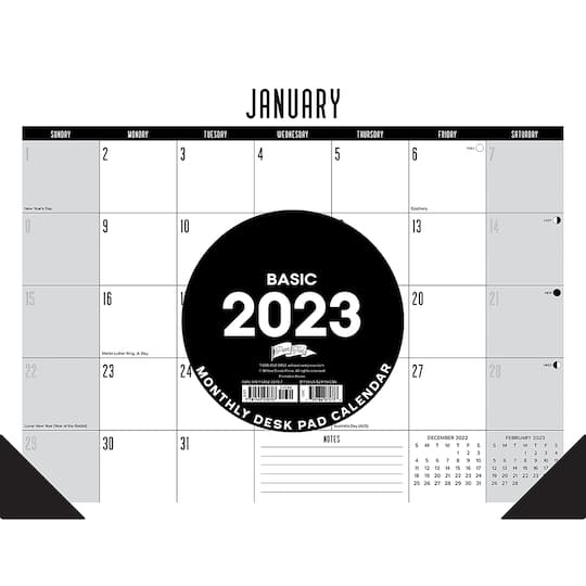 2023 Basic Large Monthly Desk Pad Calendar Desk Calendars Michaels